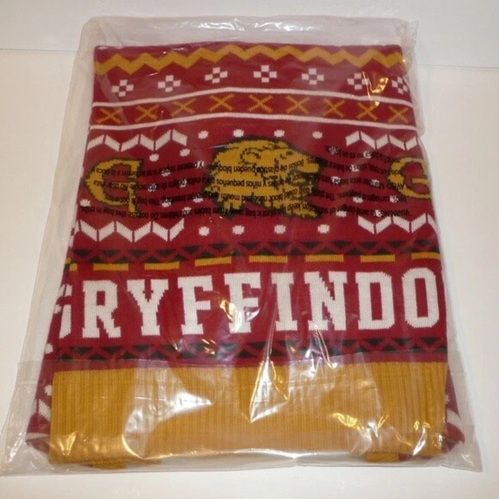 Size XL - Harry Potter Gryffindor Christmas Sweater Xmas Holiday Red Lion Ugly - Picture 2 of 3